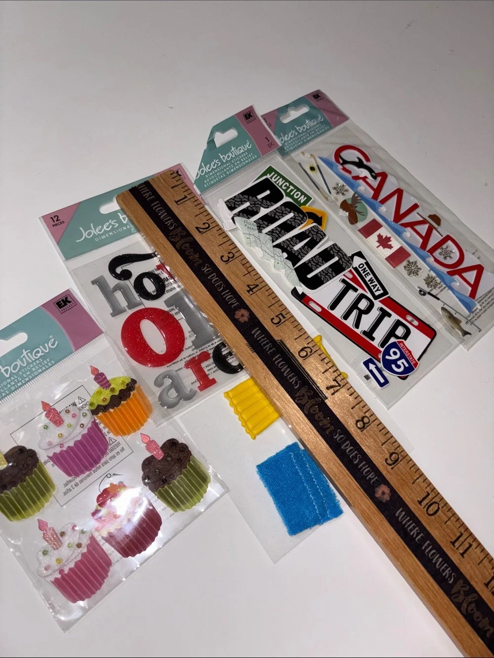 JOLEE’S BOUTIQUE Cupcake Puffy Sticker Pack CANADA ROAD TRIP SWIMMING